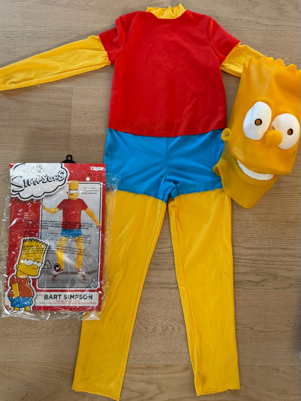 Disguise Bart Simpson Kids One-Piece Costume - Red, Yellow, Blue